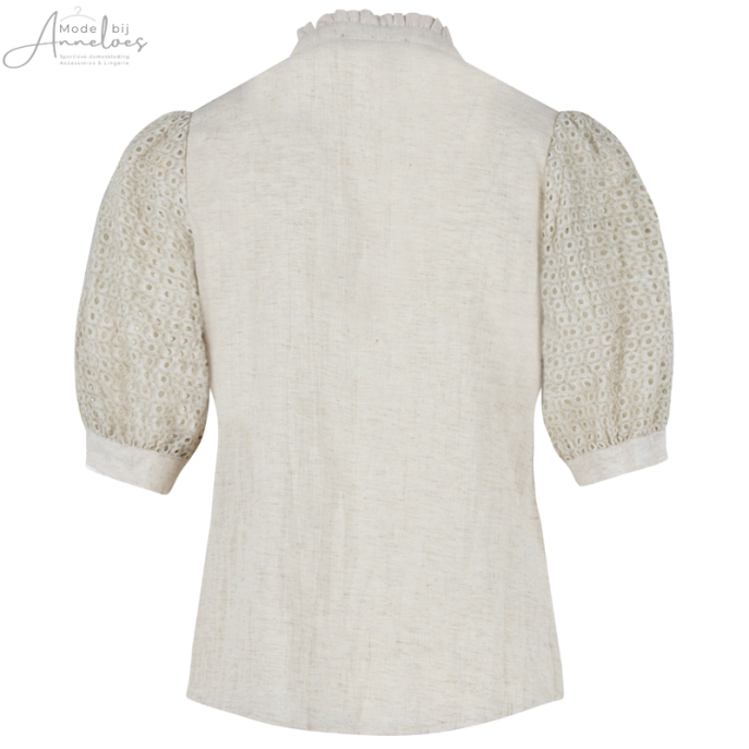 Elvira Blouse 25015 kanten mouw Ecru